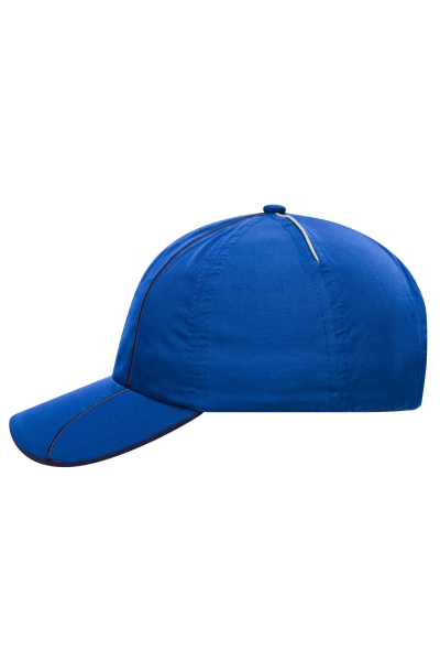 6 Panel Polyester Cap in königsblau / marineblau